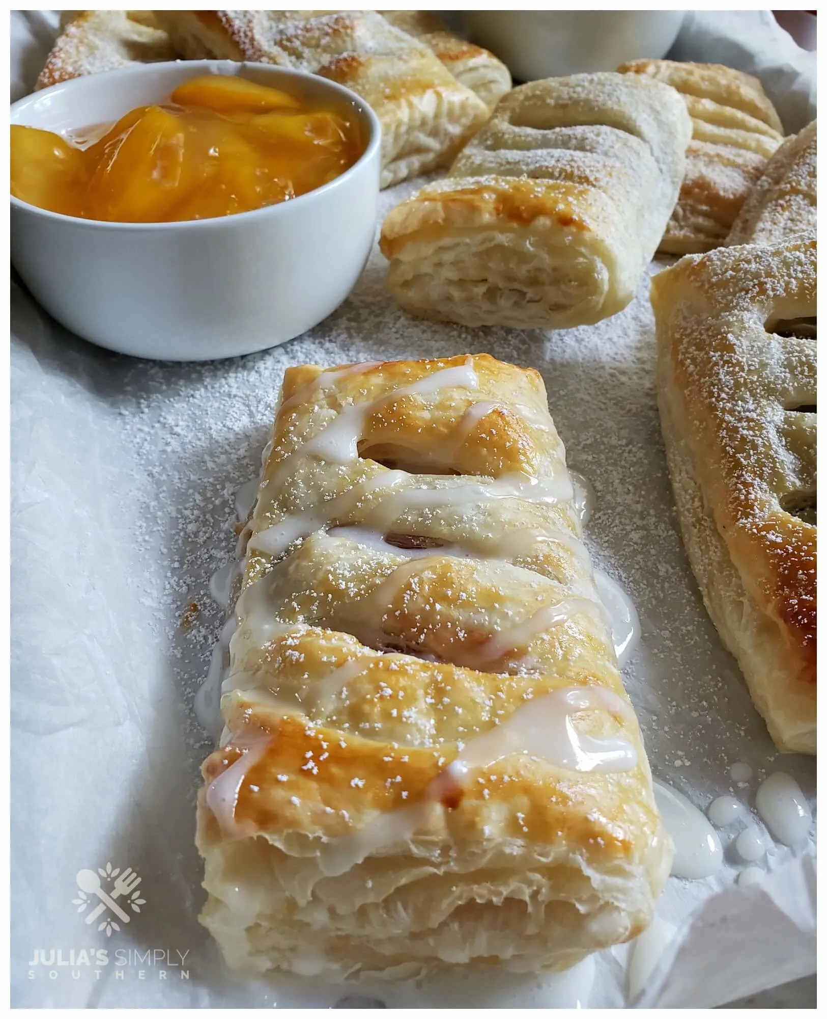 Glaze on homemade fruit hand pies