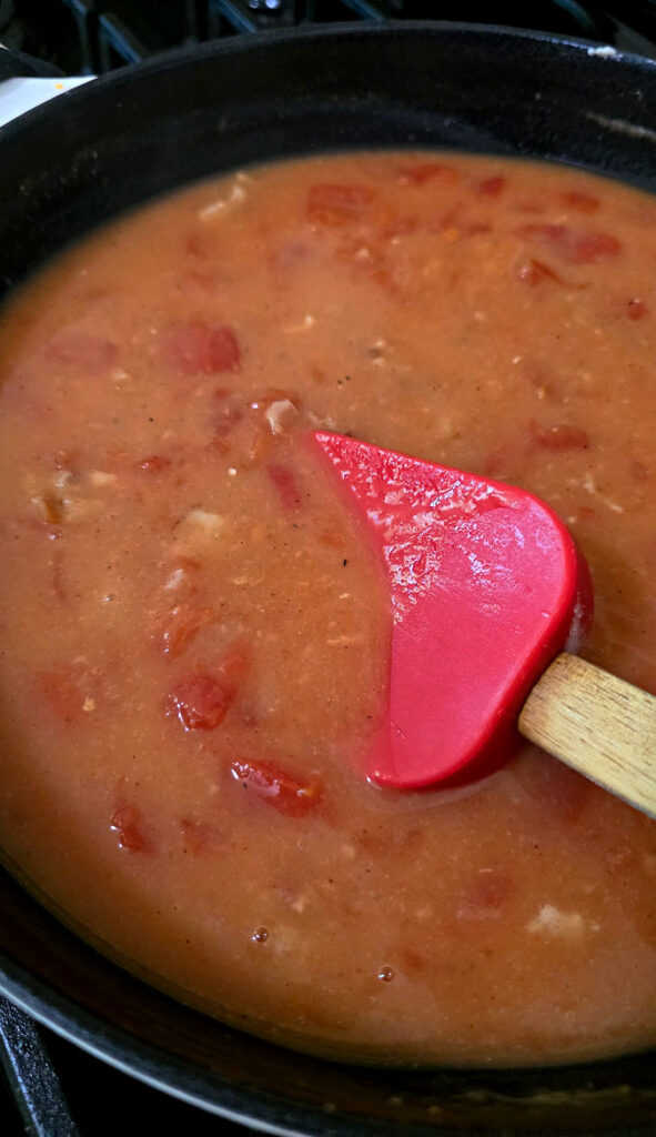 Skillet with Southern Bacon Tomato Gravy