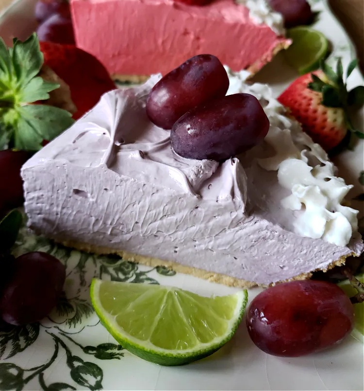 no bake pies on a serving platter