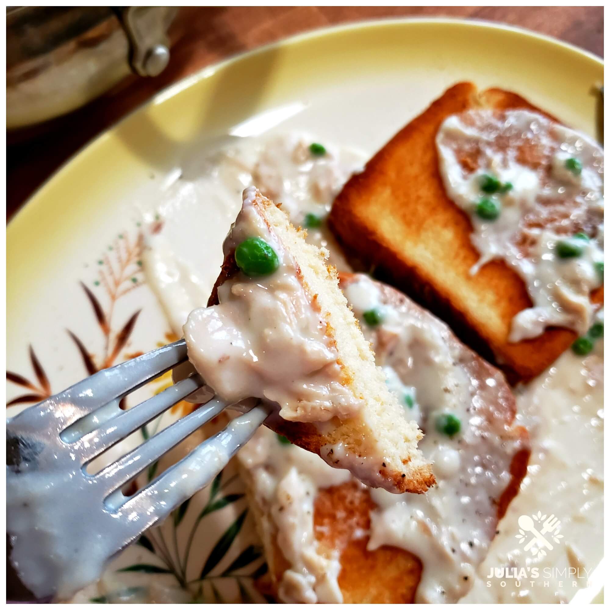 Creamed Tuna On Toast Julias Simply Southern