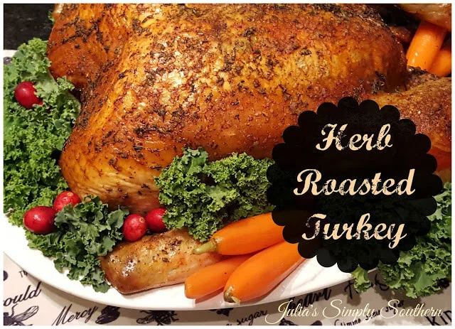 Herb Roasted Free Range Turkey for Christmas Dinner