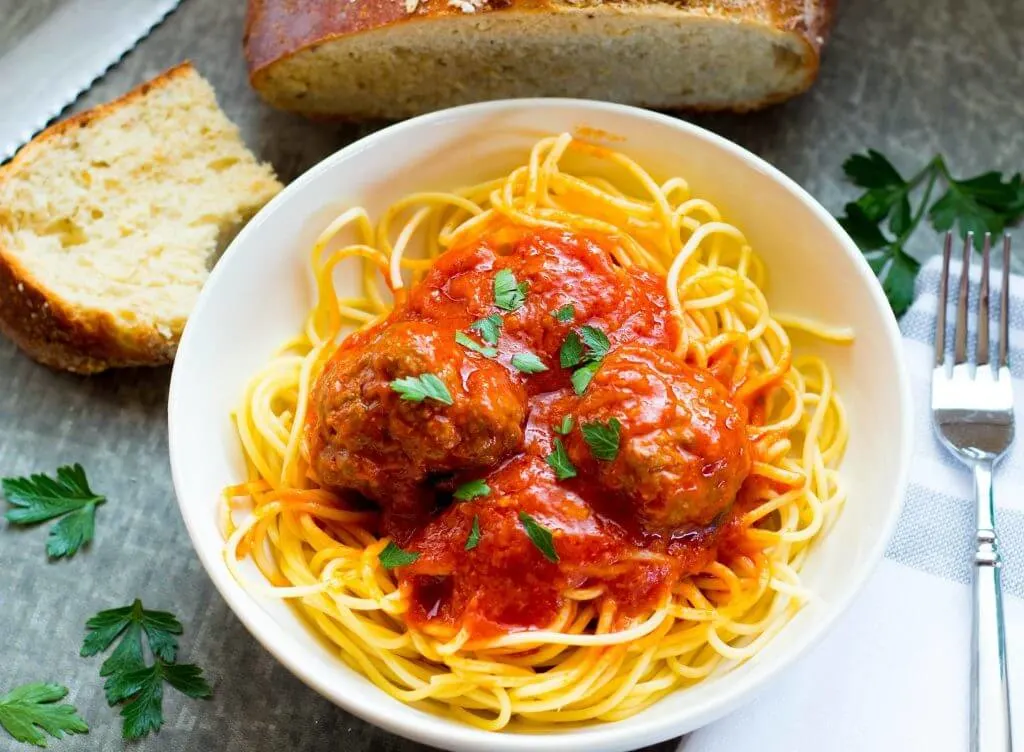 Italian Meatballs and tomato sauce