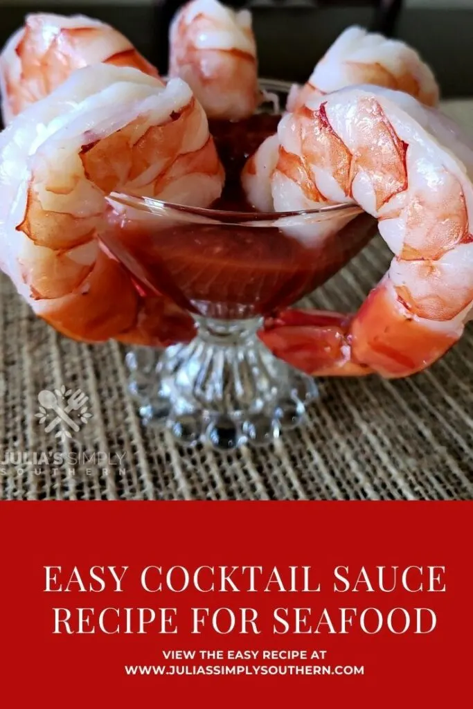 Classic Shrimp Cocktail Sauce Recipe - Pinterest graphic