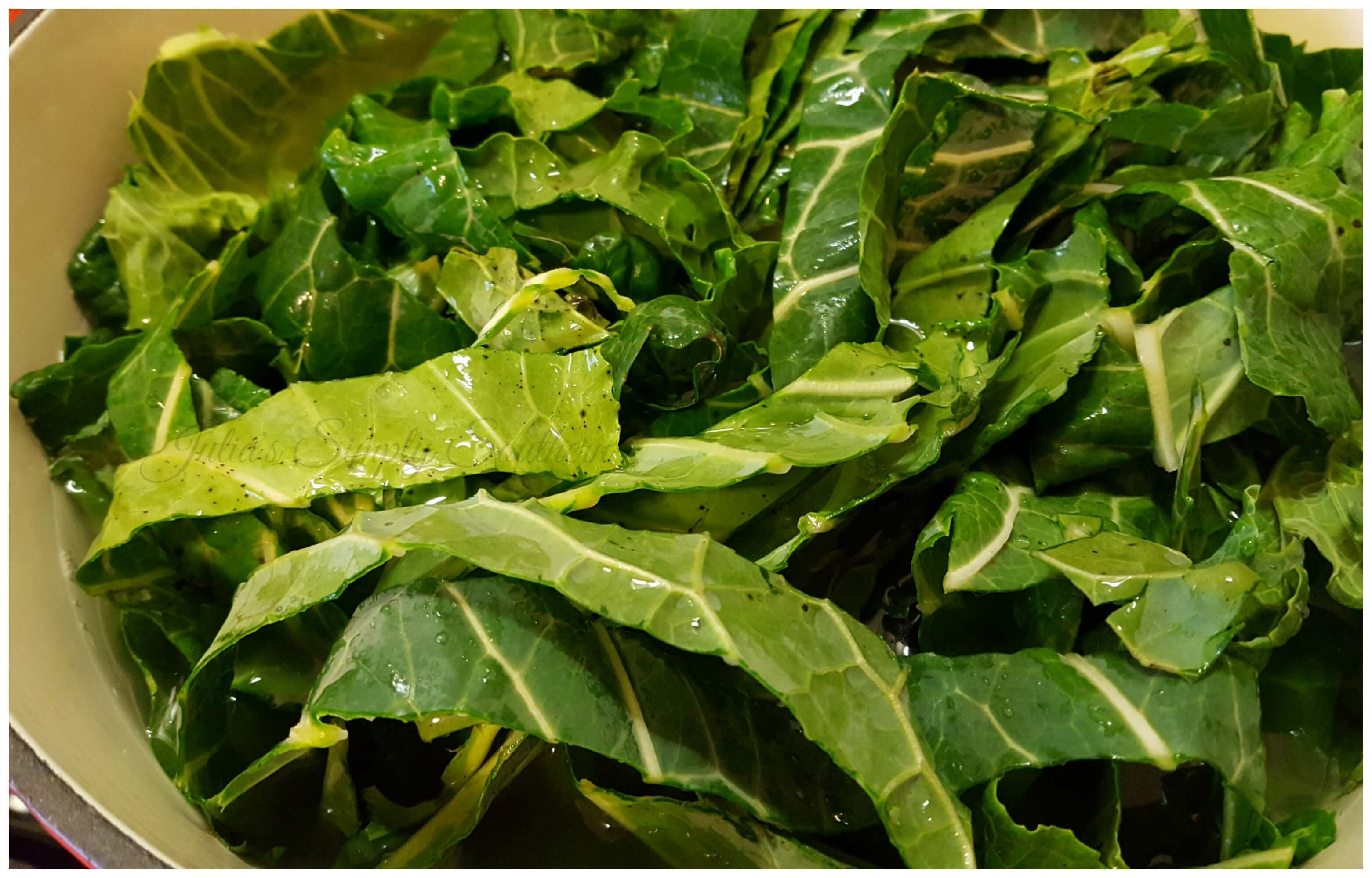 Southern Collard Greens for New Year's Meal 