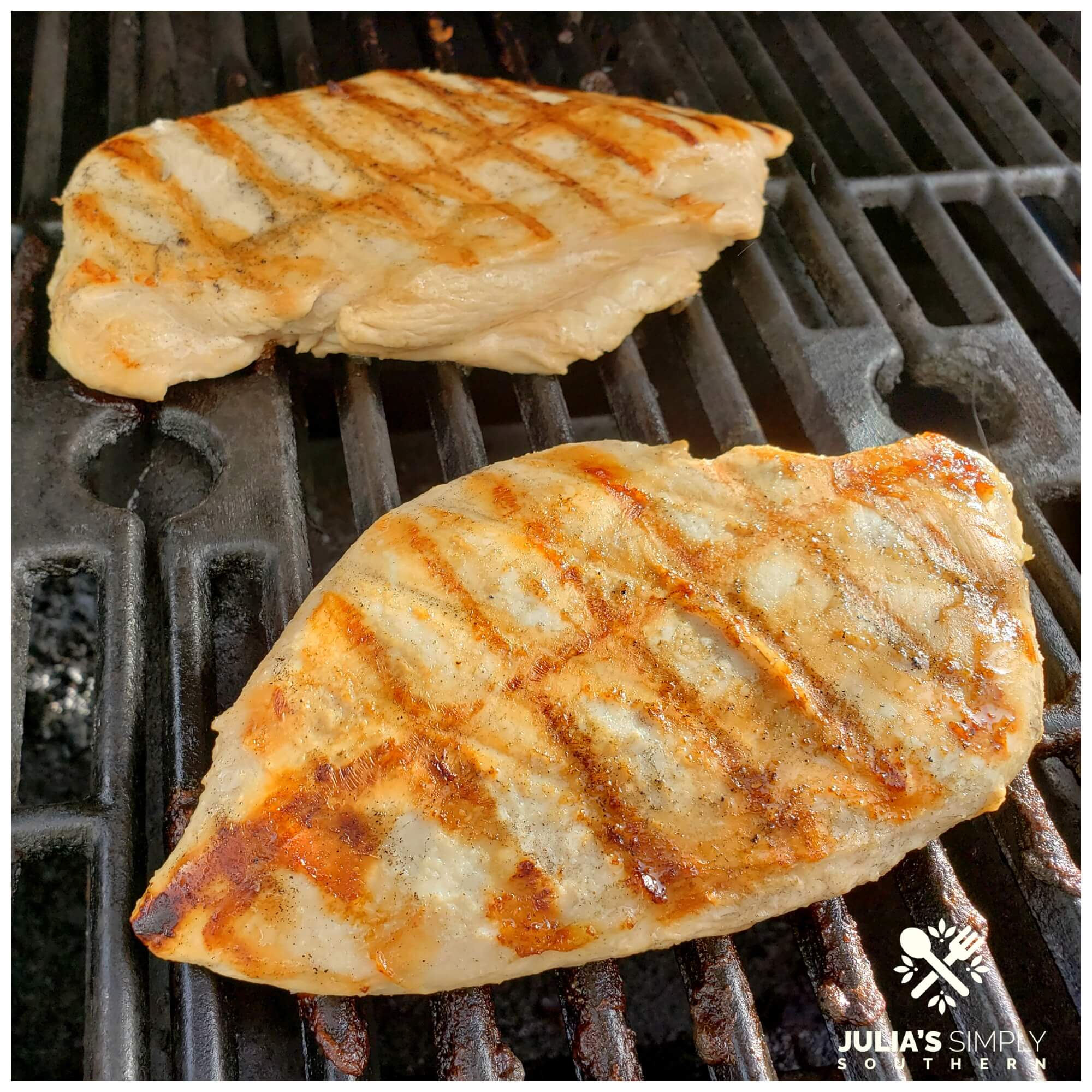 Easy Southern Grilled Chicken on a gas grill