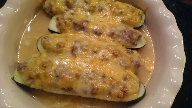 Cheesy stuffed zucchini recipe