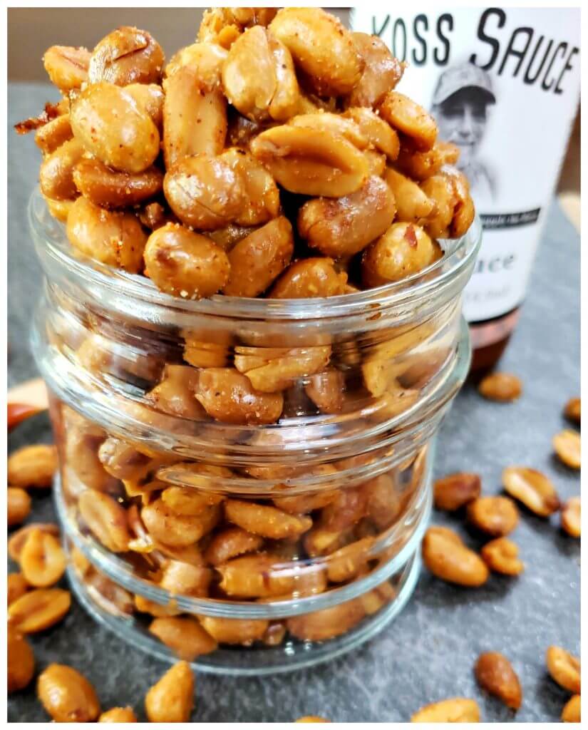 Koss Sauce used to create a BBQ Peanuts appetizer