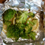 Grilled broccoli foil packets with lemon