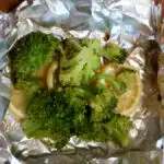 Grilled broccoli foil packets with lemon