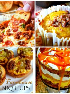 Meal Plan Monday 182 Hot Pizza Dip, Caramel Apple Trifle, Pumpkin Muffins, Farmhouse BBQ Cups