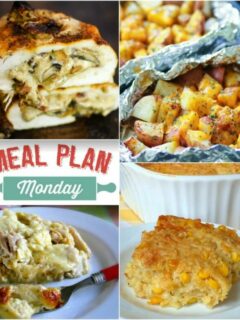 Meal Plan Monday #167 Stuffed Mushroom Spiral Chicken Food Photo Collage