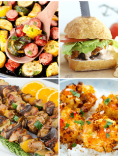 Meal Planning Recipes burgers, kabobs,