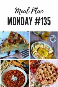 Meal Plan Monday #135 - Easy Breakfast Casserole, Crock Pot Beans and Weenies, Cranberry Apple Pie, Jezebel Sauce and Cream Cheese Appetizer PLUS over 100 more recipes shared by bloggers #breakfast #lunch #dinner #dessert #appetizers #MealPlanMonday