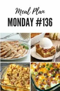 Weekend Potluck #136 Slow Cooker Turkey Breast, Pecan Pie Bread Pudding, Twice Baked Potato Casserole and Pumpkin Spice Dump Cake #MealPlanMonday #FoodBloggers #Recipes 
