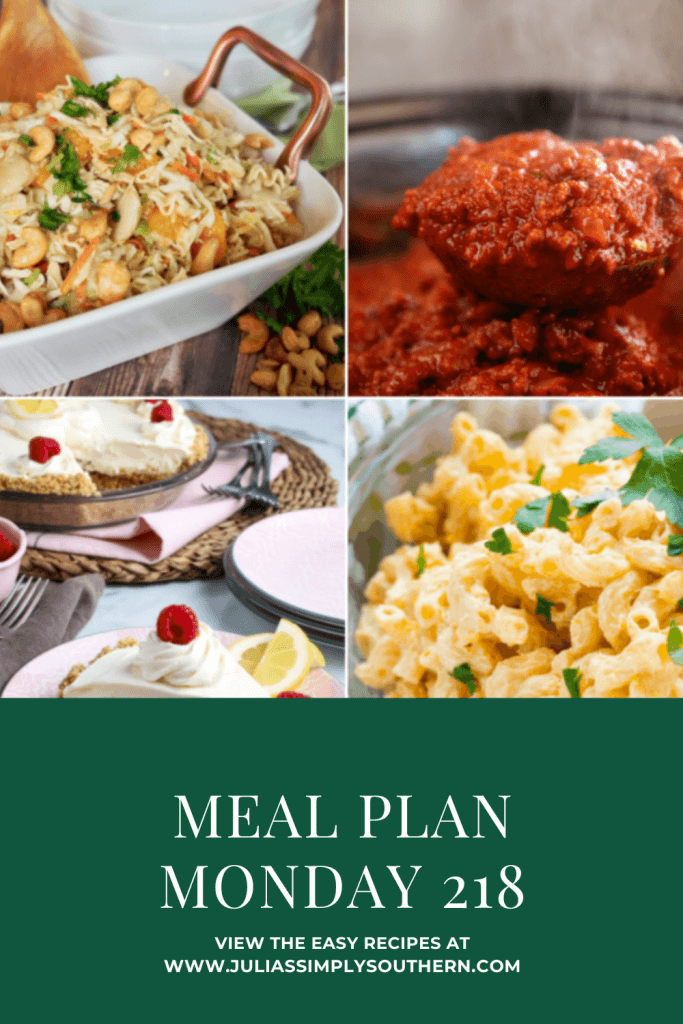 Pinterest Meal Plan Monday 218