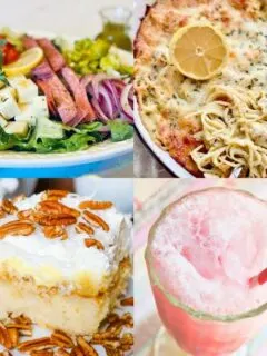 Meal Plan Monday cover photo collage showing featured recipes