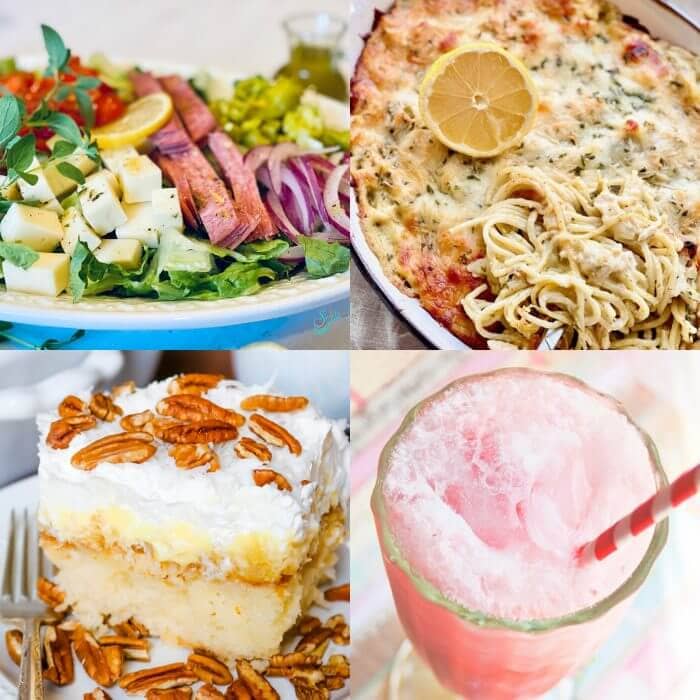 Meal Plan Monday cover photo collage showing featured recipes