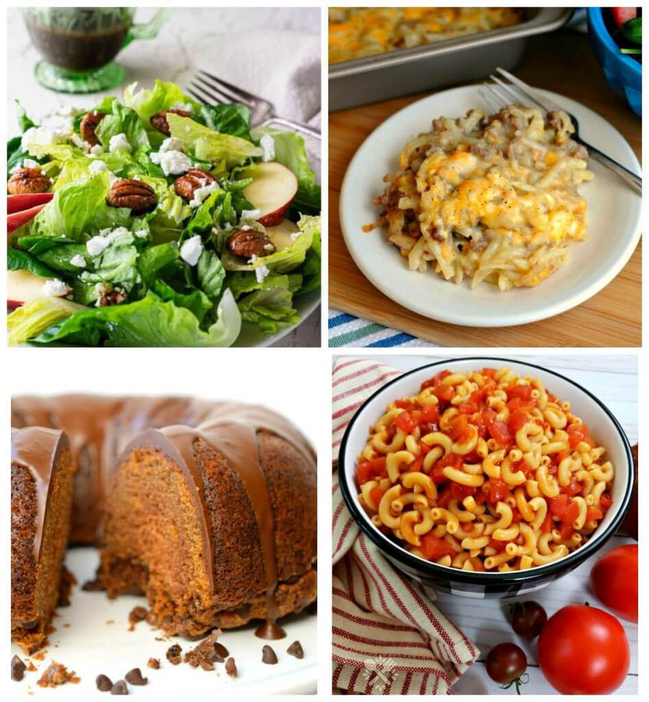 Collage photo of the recipes featured at Meal plan Monday 234