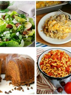 Collage photo of the recipes featured at Meal plan Monday 234