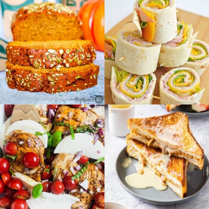 Collage of featured recipes in the Meal Plan Monday 235 post