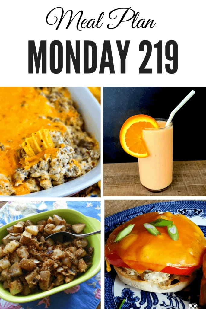 Pinterest image for Meal Plan Monday 219