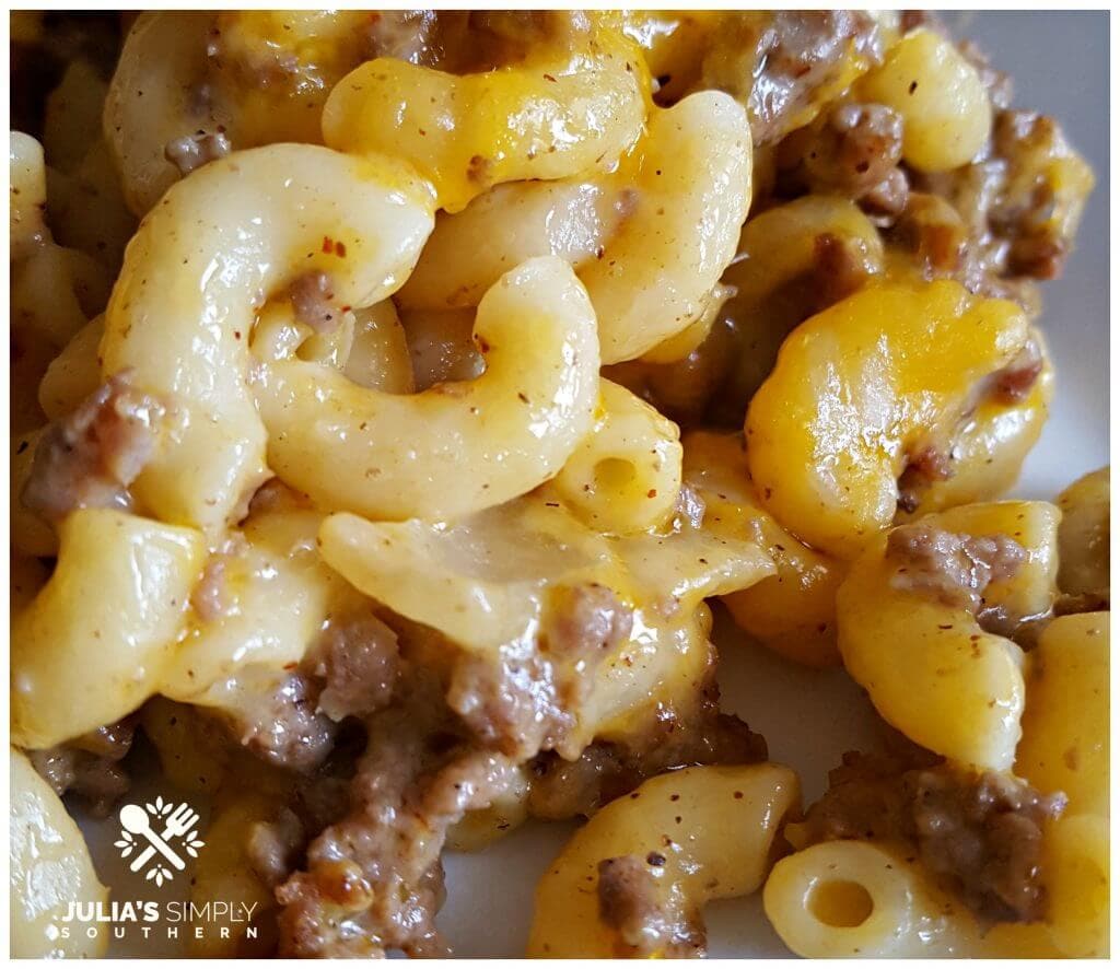 Noodles beef and cheese