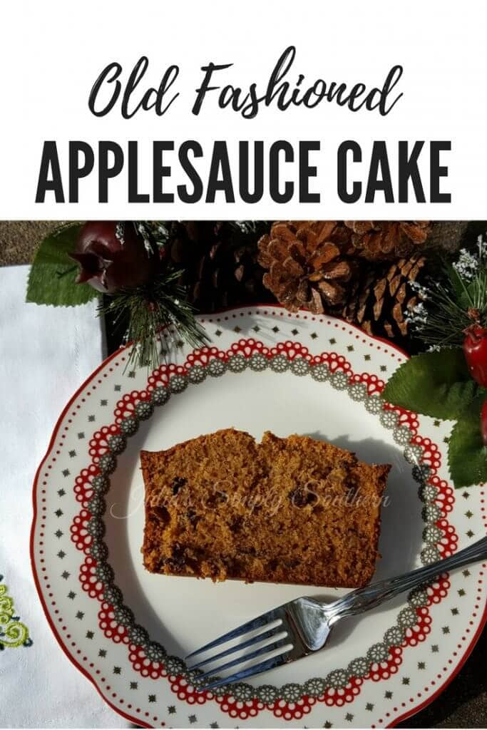 Old Fashioned Applesauce Cake, Vintage Recipes