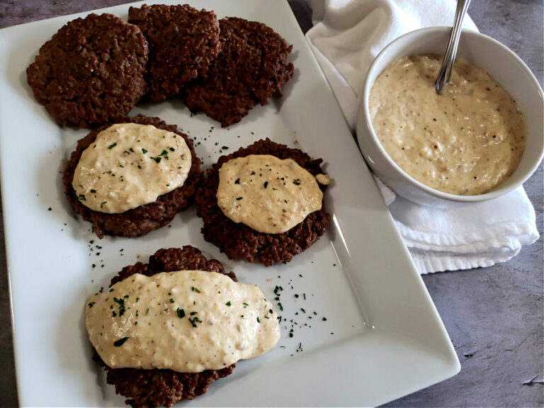 Classic Hamburger Steak Recipe With Country Pepper Gravy Julias Simply Southern 