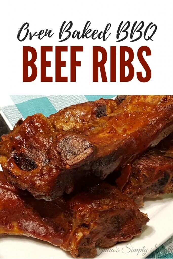 Oven Baked BBQ Beef Ribs - Julias Simply Southern