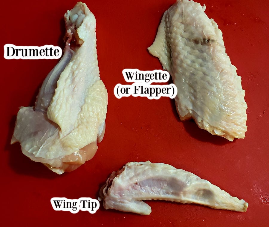 七面鳥の翼とさまざまな部分を切断する