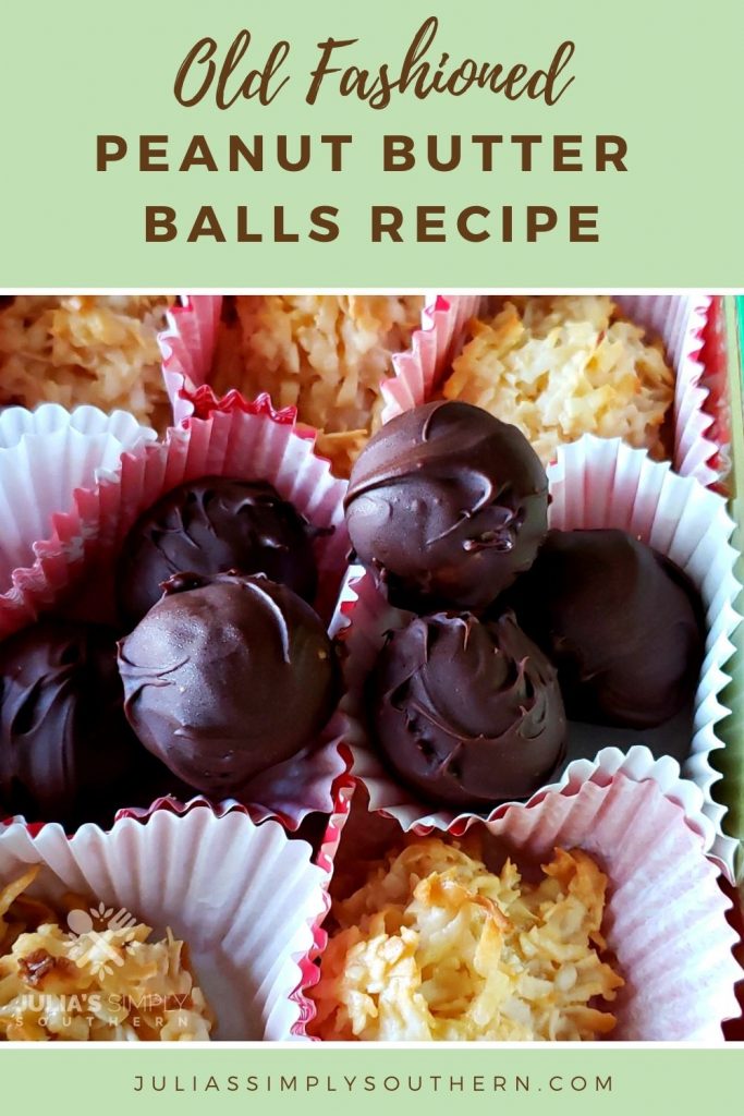 Old Fashioned Peanut Butter Balls - Pin Image