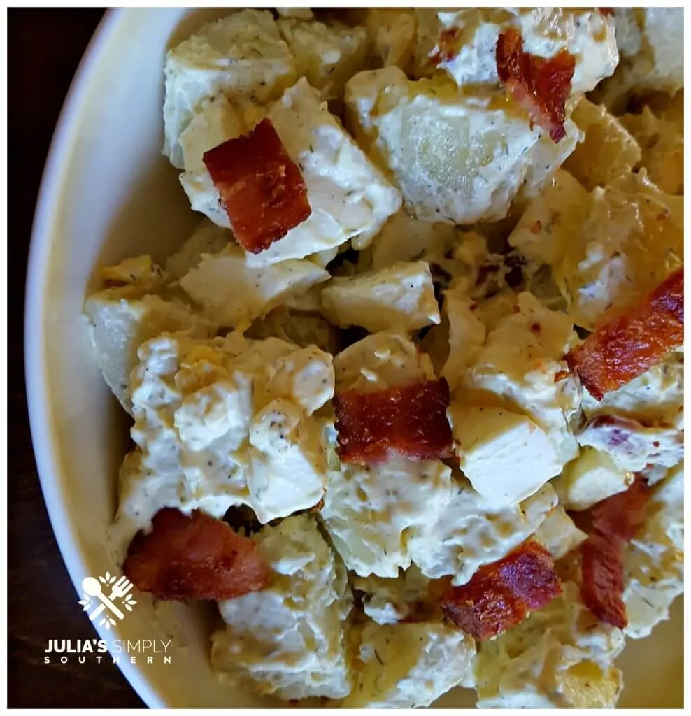 Southern Potato Salad with Bacon - short cut version