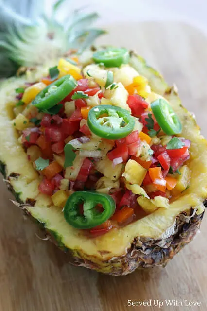 Pineapple Salsa and Jalapenos Appetizer