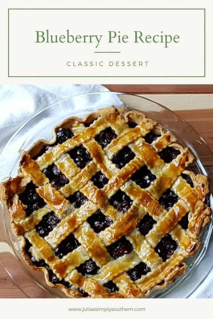blueberry pie with lattice top crust