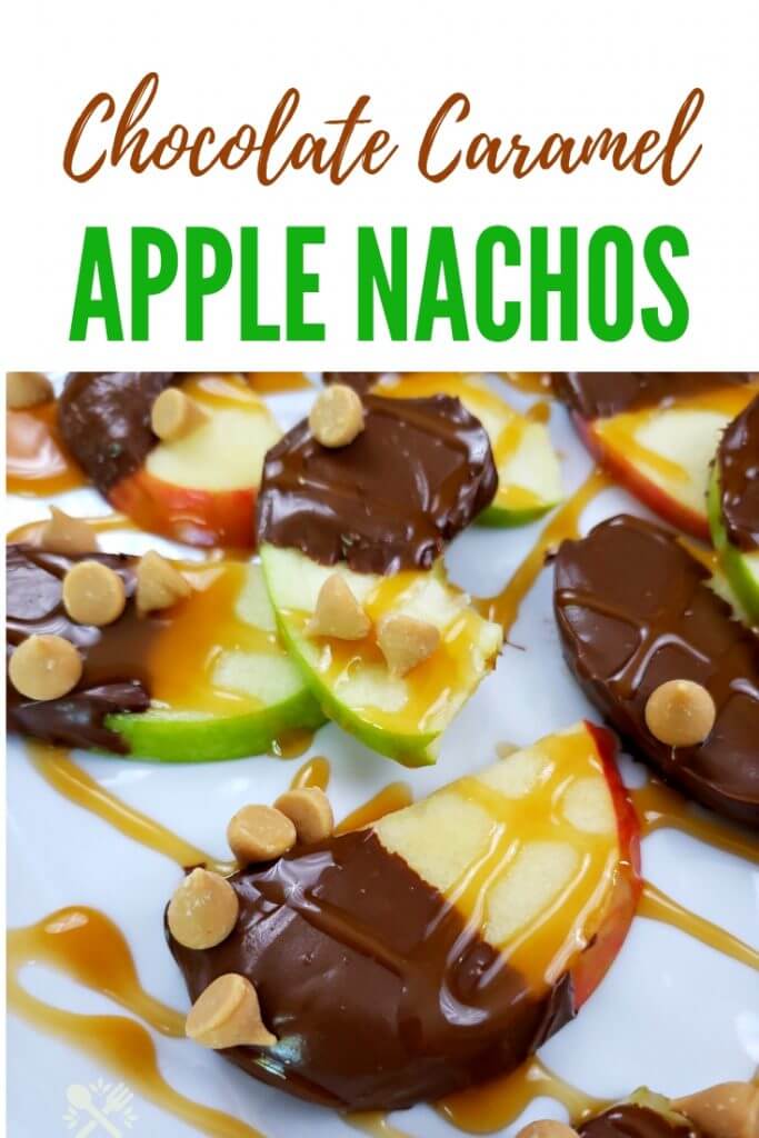 Chocolate Dipped Caramel Apple Nachos - Julias Simply Southern