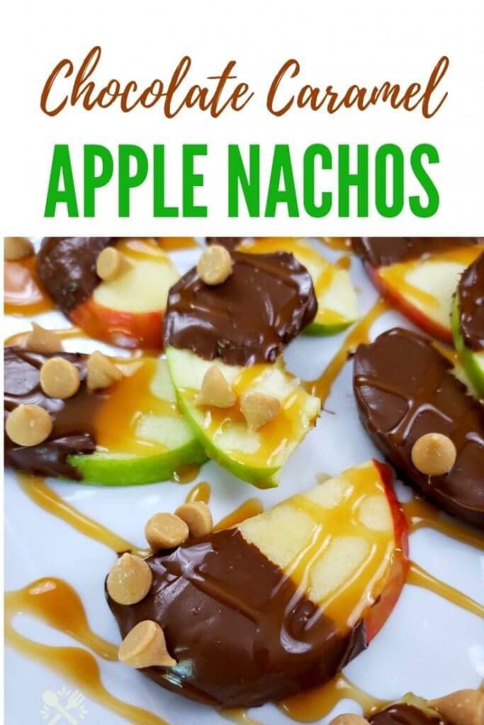 Chocolate Dipped Caramel Apple Nachos - Julias Simply Southern