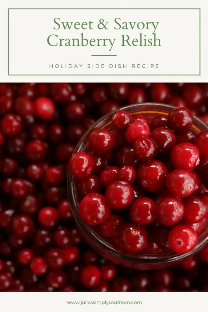 Cranberry Relish with fresh cranberries