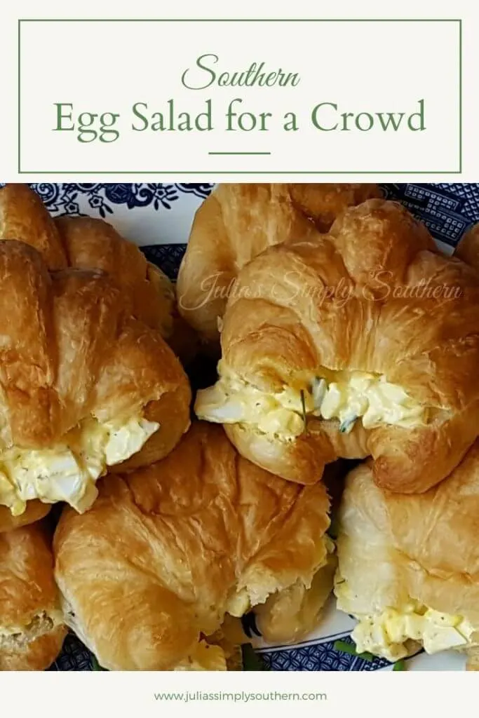 Egg salad on croissants