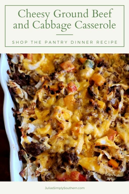 Cheesy Ground Beef and Cabbage Casserole Recipe - Shop the Pantry