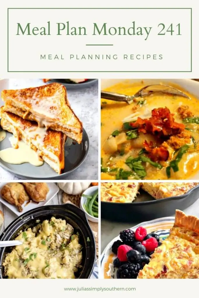 Meal Plan Monday 241 Pinterest Image