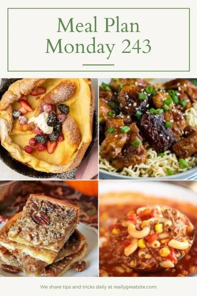 Meal Plan Monday 243 - Pinterest