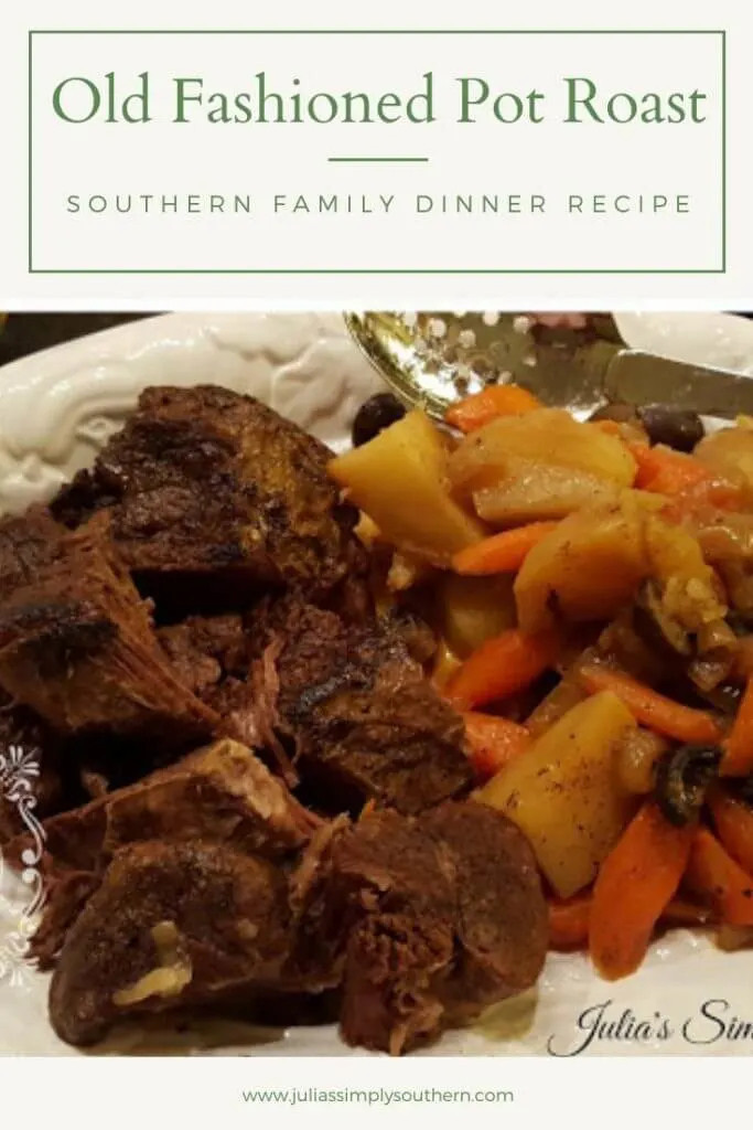 delicious pot roast dinner with vegetables