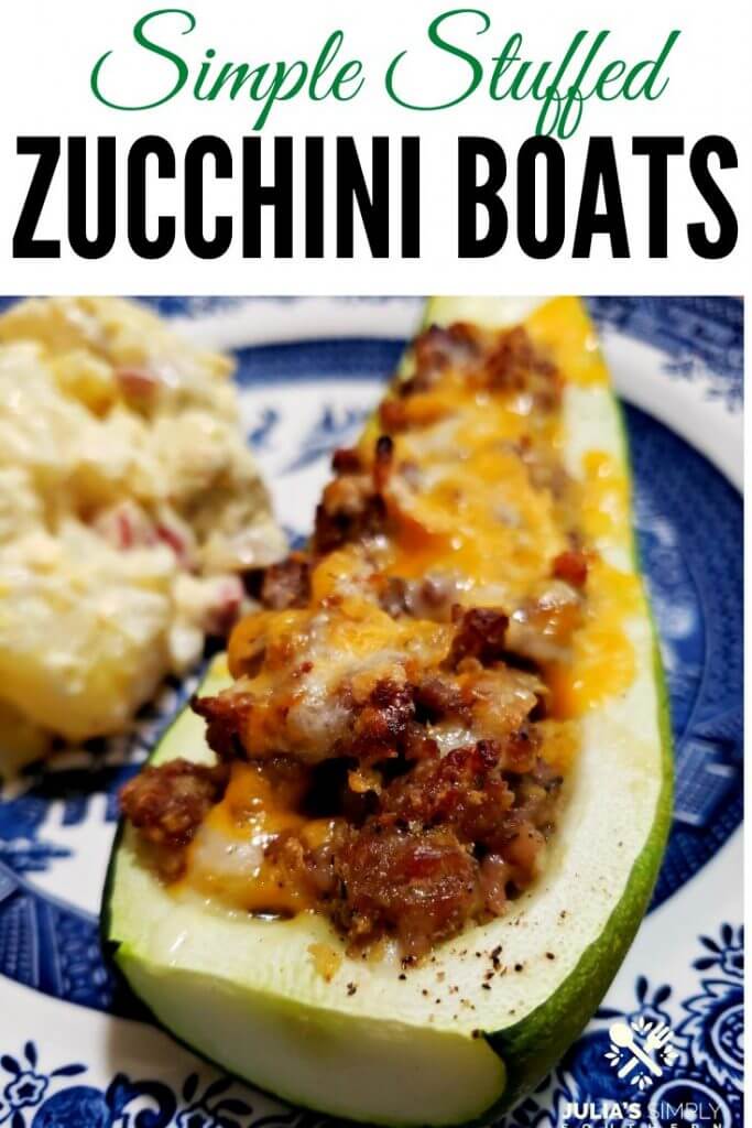 Pinterest image for Stuffed Zucchini recipe