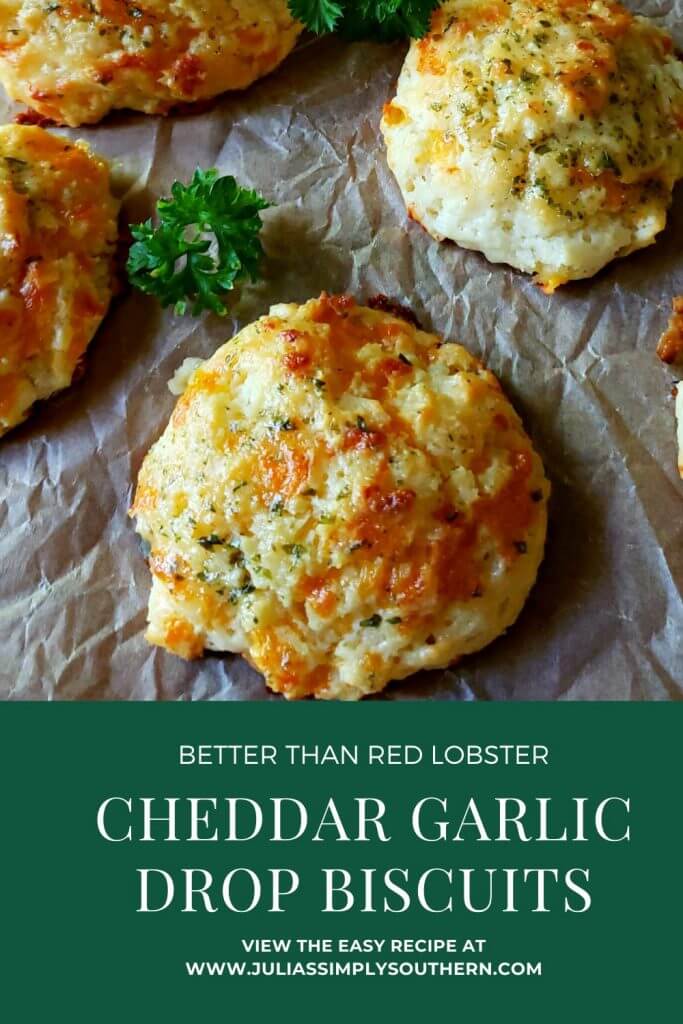 Cheddar Garlic Drop Biscuits Recipe - Julias Simply Southern