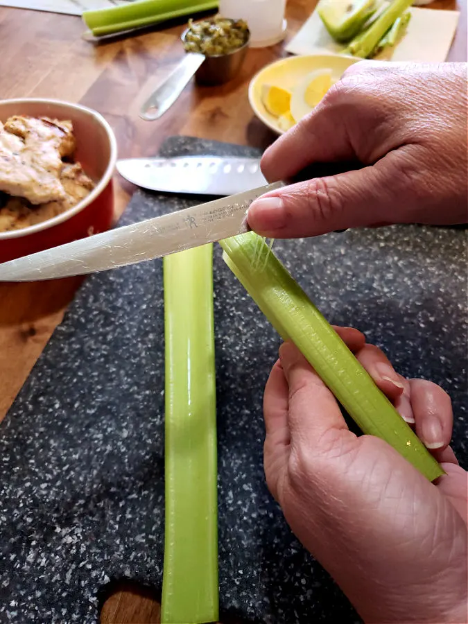 Prepping for recipe to make Chick-fil-a chicken salad recipe - copycat