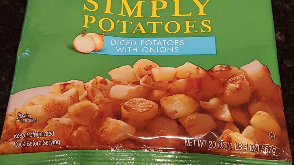 Package of Simply Potatoes refrigerated diced potatoes