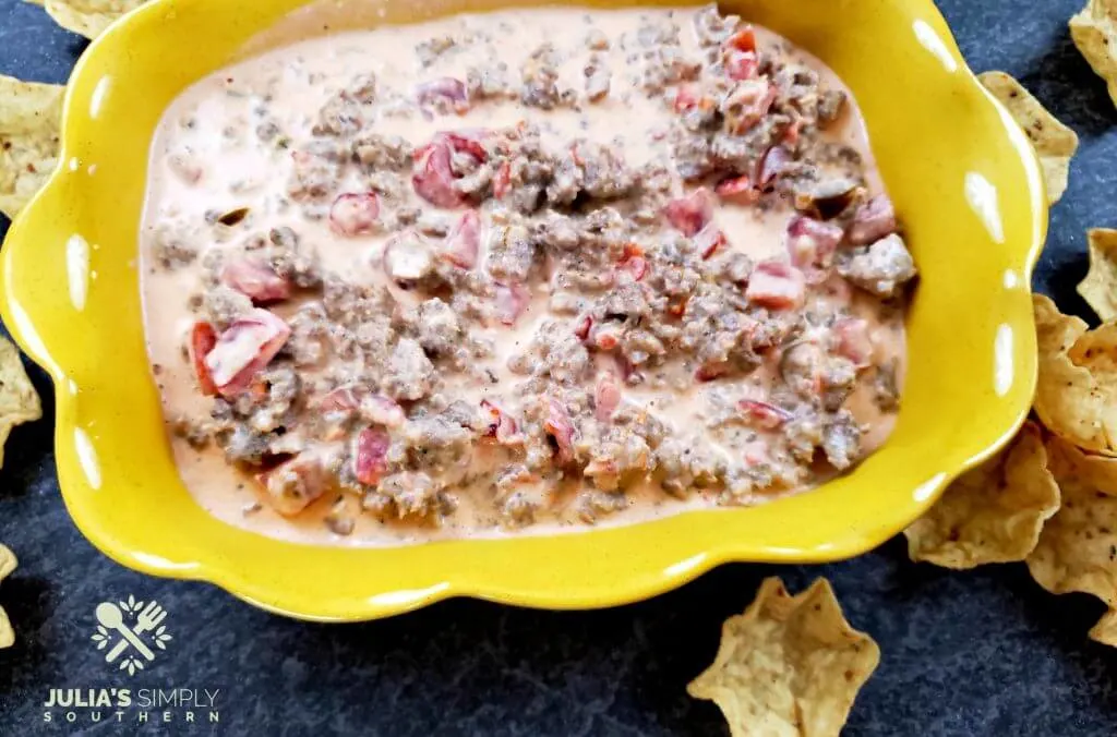 3-Ingredient Rotel Sausage Cream Cheese Dip – Unsophisticook