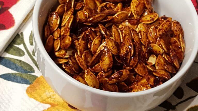 Roasted Honey Spiced Pumpkin Seeds