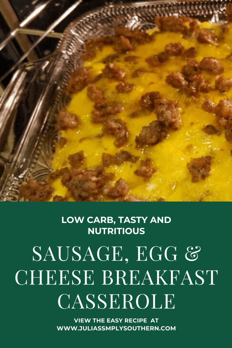 Sausage Egg and Cheese Breakfast Casserole Julias Simply Southern