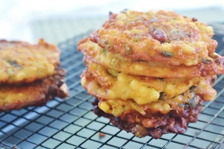 Corn and Green Tomato Cakes